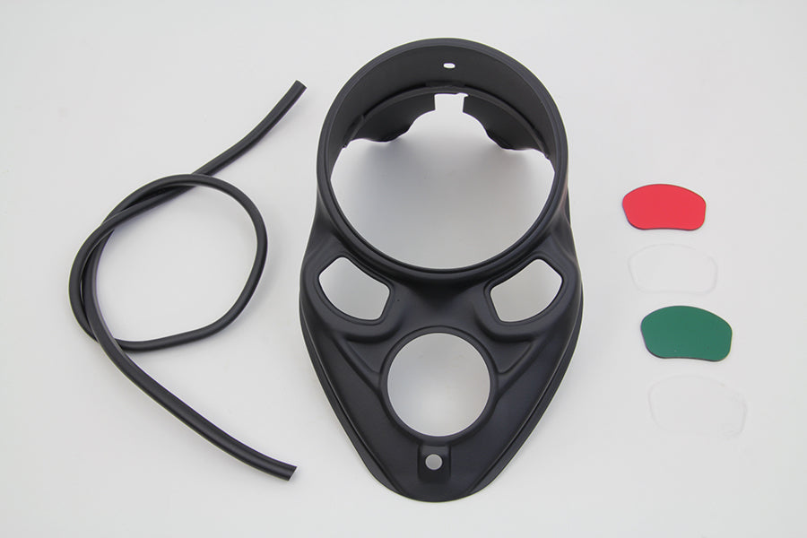 Black Skull Dash Panel with Red Lens