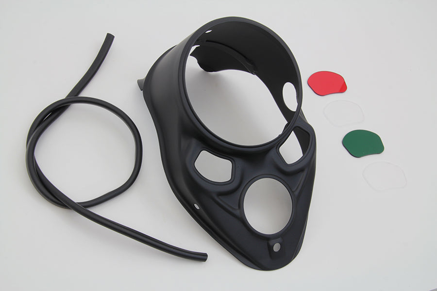 Black Skull Dash Panel with Red Lens