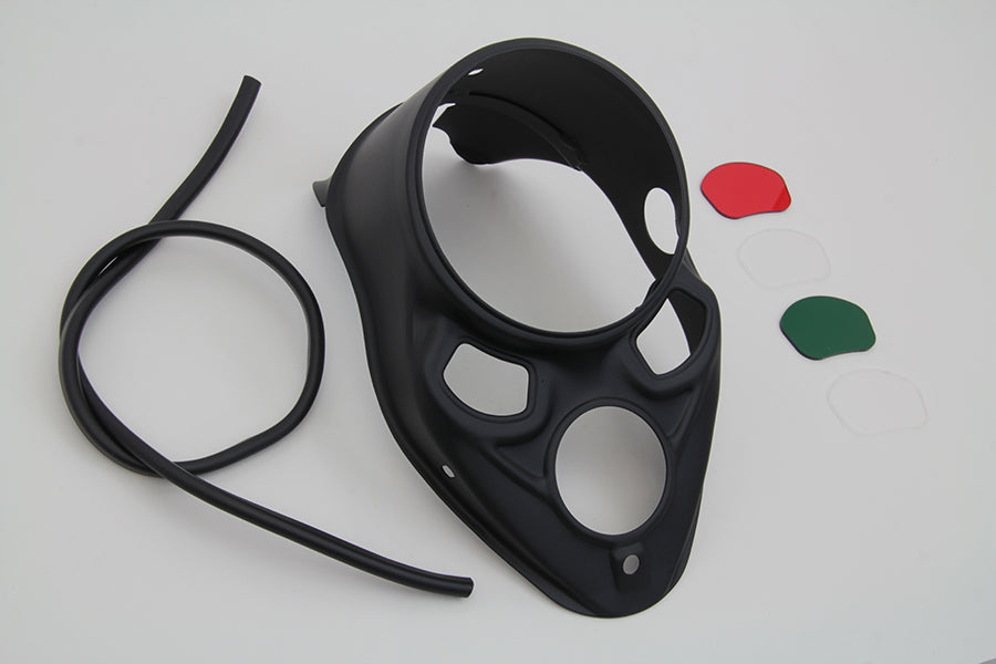 Black Skull Dash Panel with Red Lens