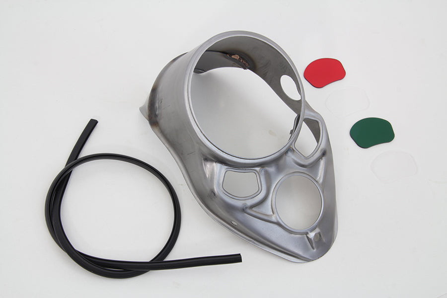 Raw Skull Dash Panel with Red Lens