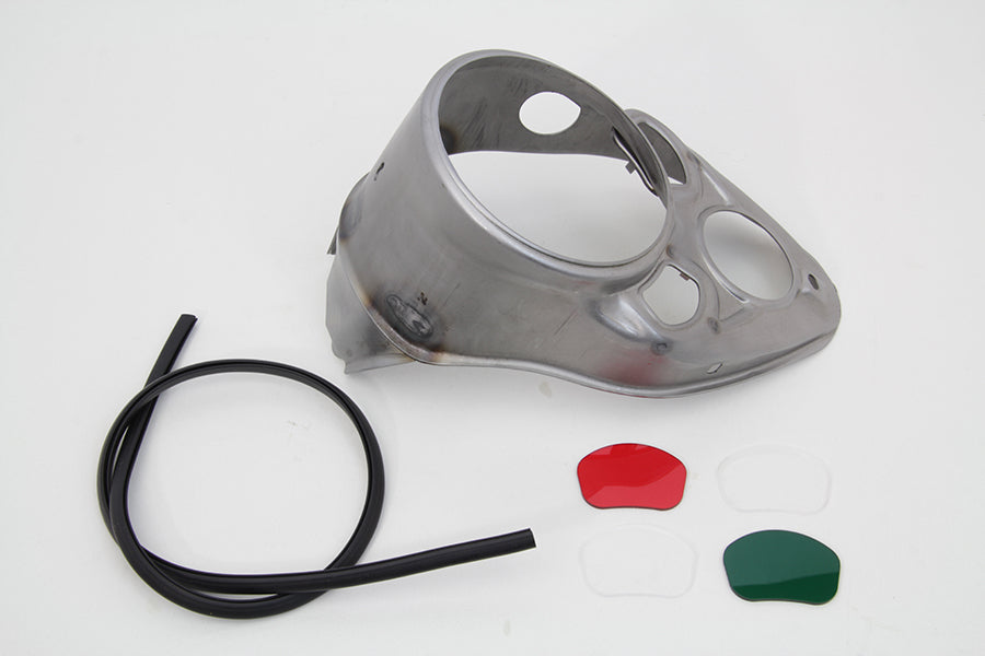 Raw Skull Dash Panel with Red Lens