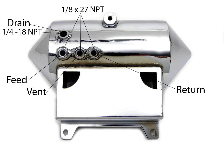 Rocket Oil Tank Chrome
