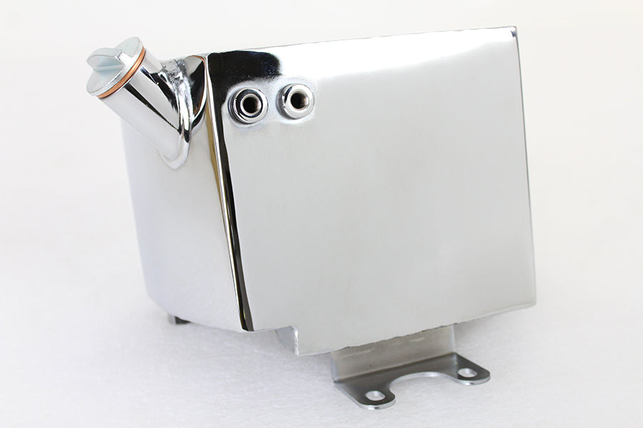 Center Post Mount Wrap Around Oil Tank Chrome