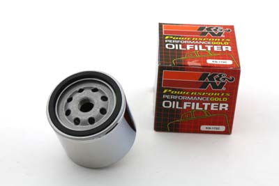 K&N Spin On Hex Oil Filter Chrome