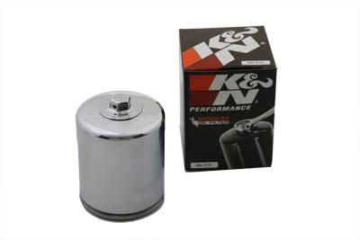 K&N Spin On Hex Oil Filter Chrome