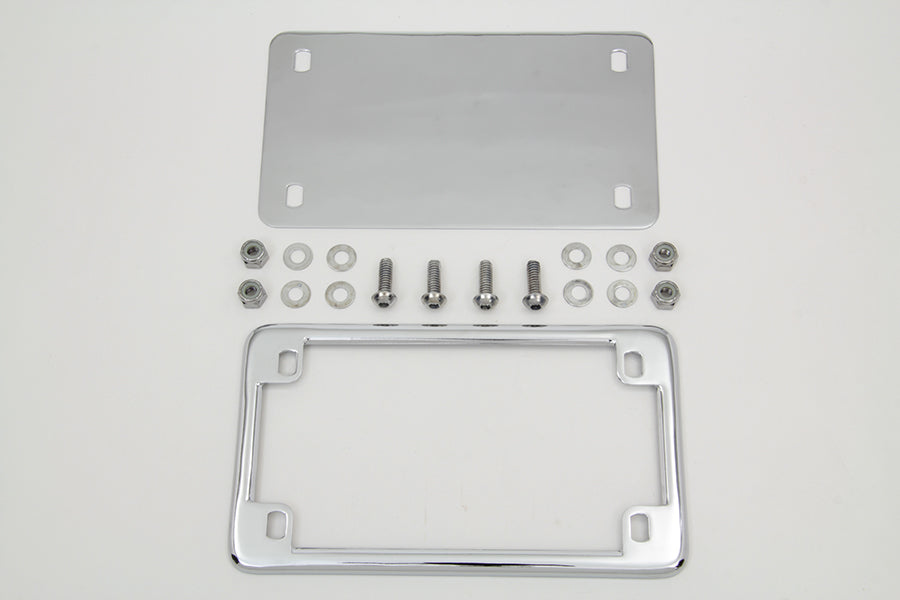 License Plate Frame Kit Chrome