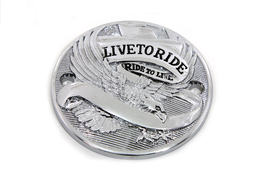 Chrome 2-hole Live to Ride Ignition System Cover