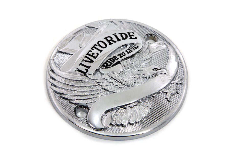 Chrome 2-hole Live to Ride Ignition System Cover