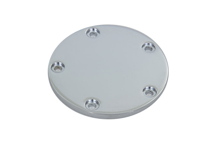 Smooth Flat Ignition System Cover 5-Hole Chrome