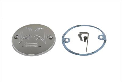 Red Baron Cross Ignition System Cover 2-Hole Chrome