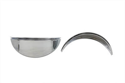 Chrome 4-1/2 Deco Spotlamp Visor Set