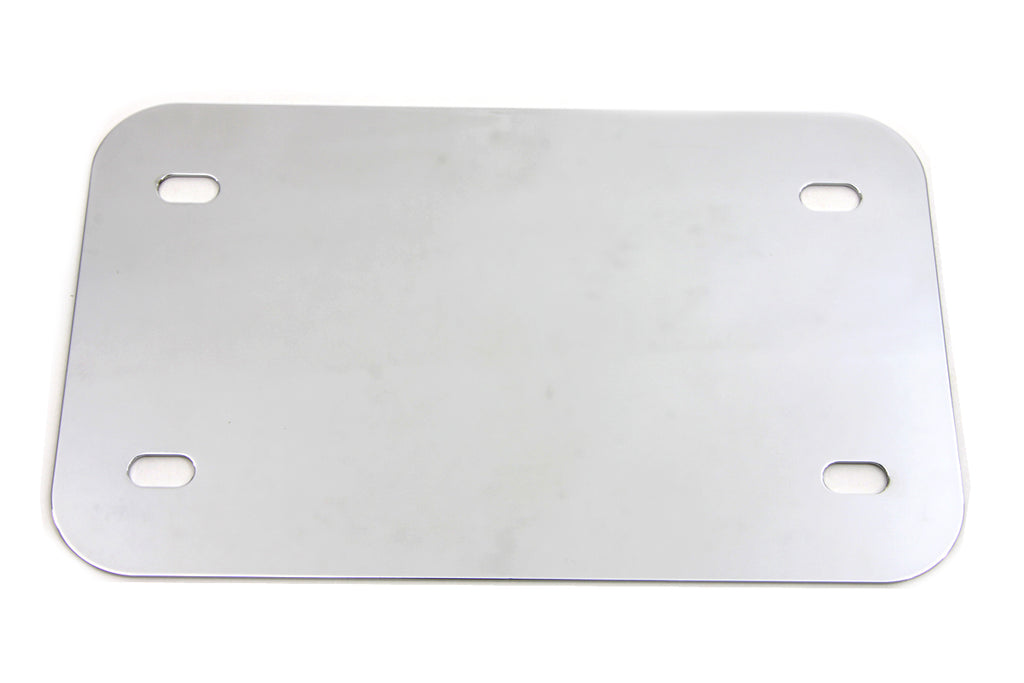 License Plate Frame Backing Plate Smooth Style Chrome