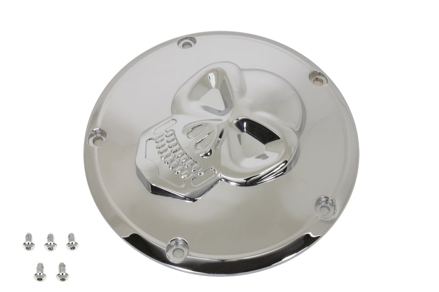 Skull Derby Cover Chrome