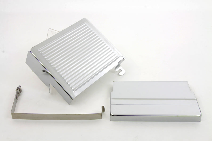 Chrome Ribbed Battery Cover Kit