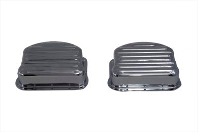 Ribbed Panhead Cover Set Chrome
