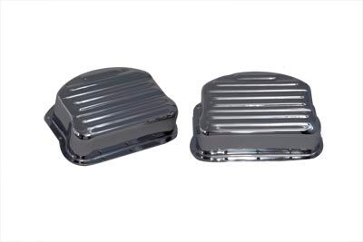 Ribbed Panhead Cover Set Chrome