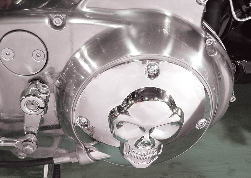 Skull Clutch Inspection Cover Chrome