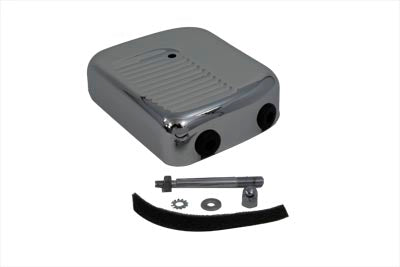 Chrome Dual Coil Finned Panhead Style Coil Cover