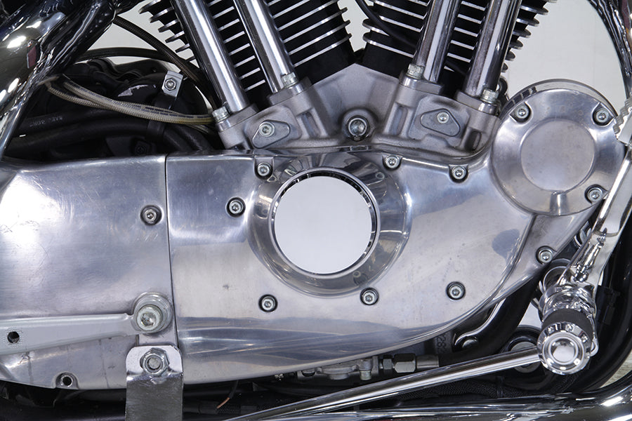 Smooth Chrome Ignition System Cover with Hidden Screws