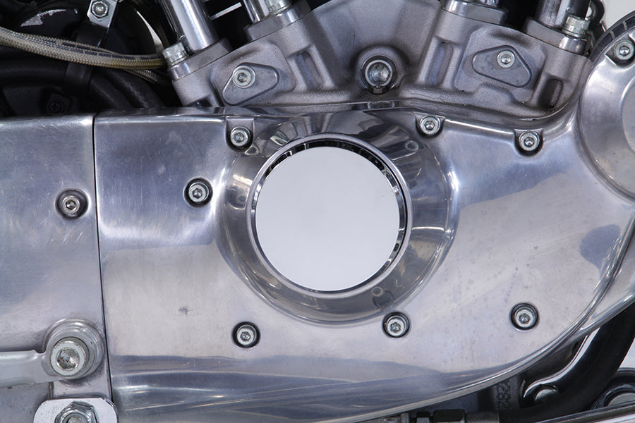 Smooth Chrome Ignition System Cover with Hidden Screws