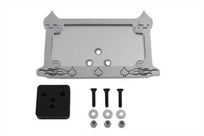 License Plate Frame Spade Style Chrome Billet