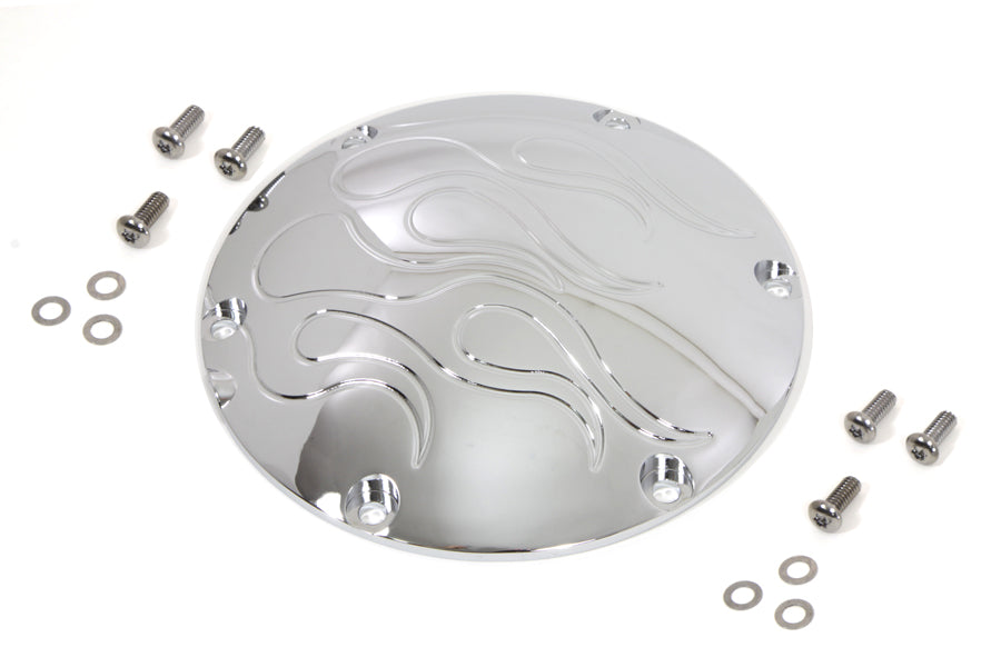 Flame Derby Cover Chrome