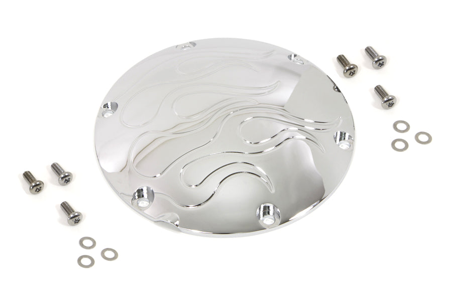 Flame Derby Cover Chrome