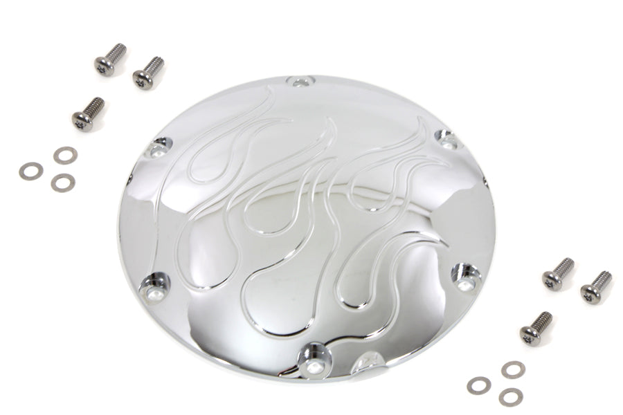 Flame Derby Cover Chrome
