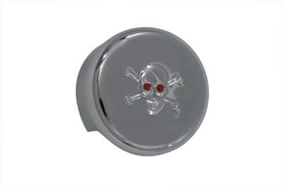 Skull Round Horn Cover Chrome