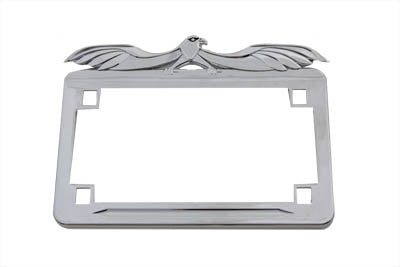 License Plate Frame Flying Eagle Style Chrome