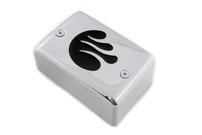 Chrome Ignition Module Cover with Flame