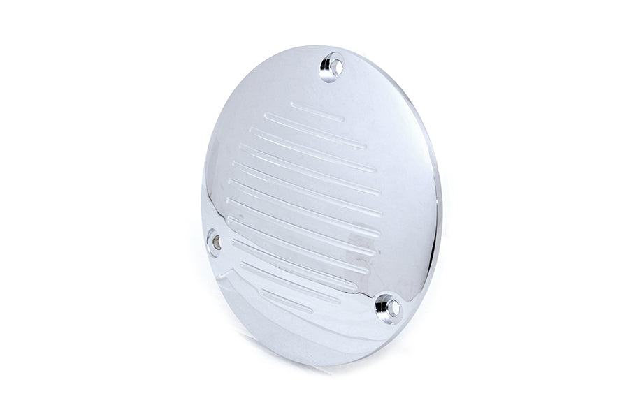 Chrome Grooved 3-Hole Derby Cover