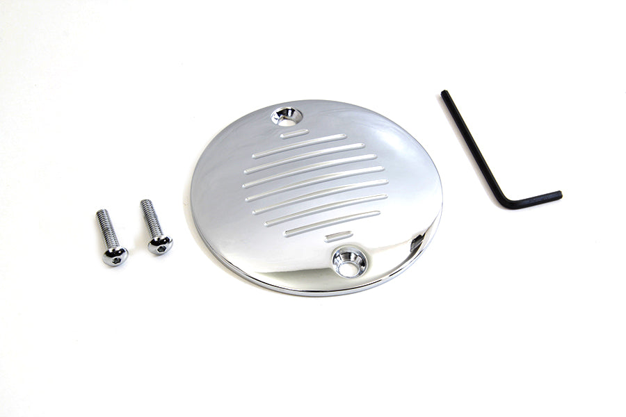 Grooved Ignition System Cover 2-Hole Chrome