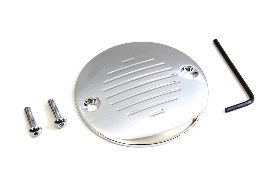 Grooved Ignition System Cover 2-Hole Chrome