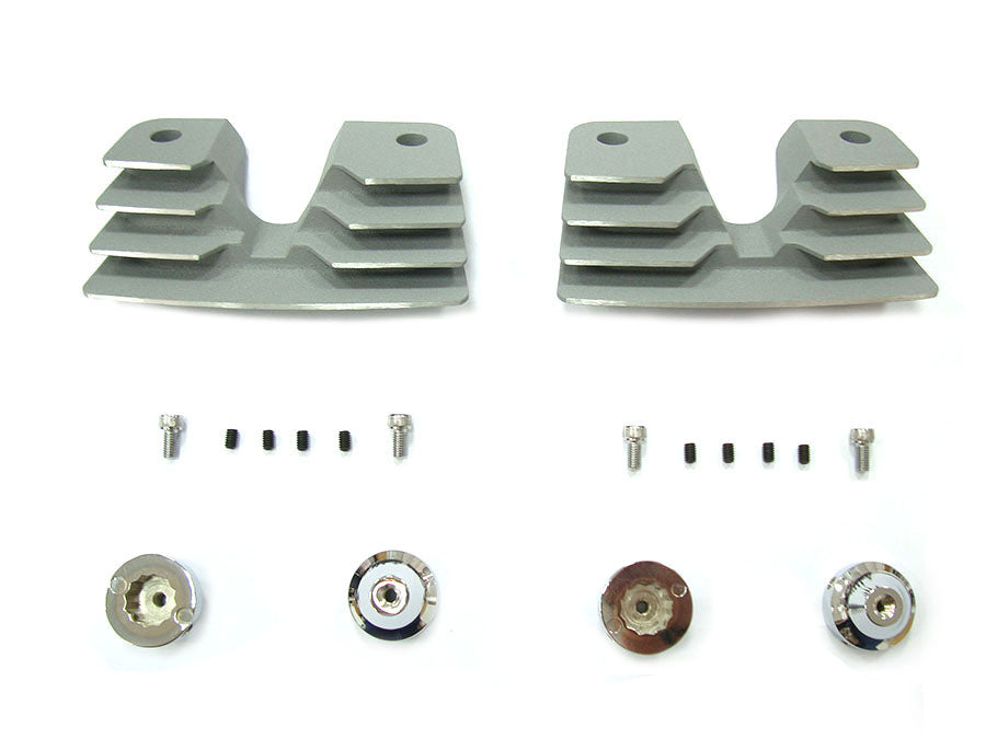 Head Bolt and Spark Plug Cover Kit Silver