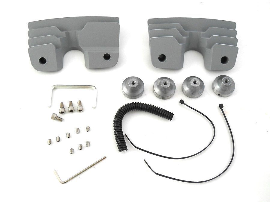 Head Bolt and Spark Plug Cover Kit Silver
