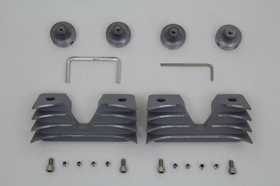 Head Bolt and Spark Plug Cover Kit Silver