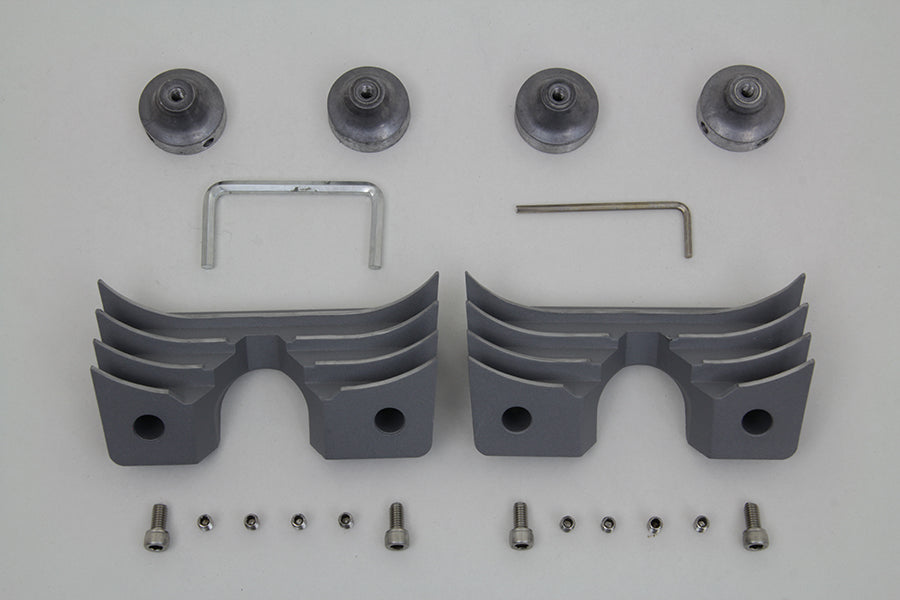 Head Bolt and Spark Plug Cover Kit Silver