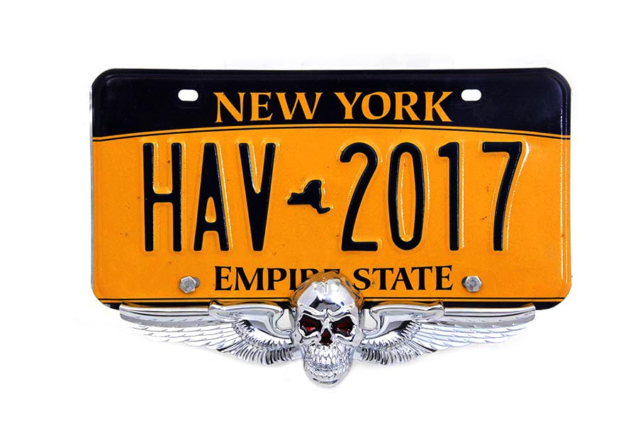 Skull Wing License Plate Ornament