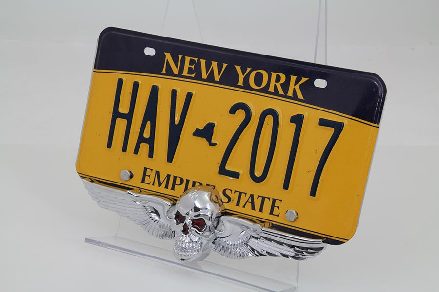 Skull Wing License Plate Ornament