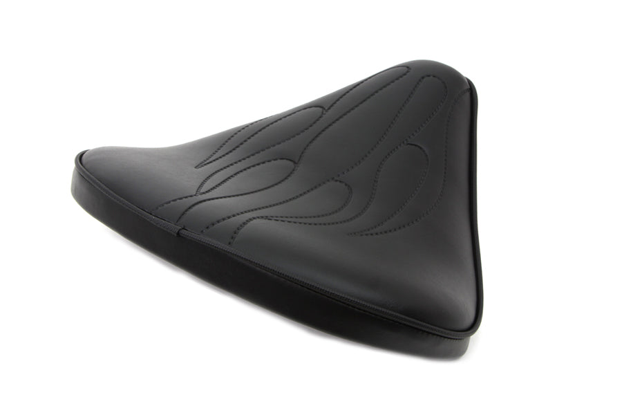 Black Solo Seat with Flame Stitch Large