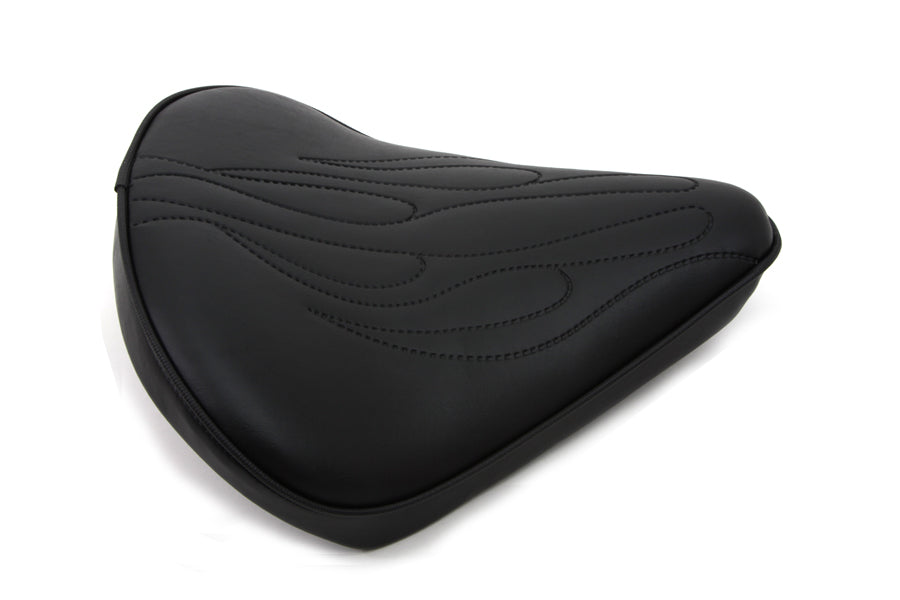 Black Solo Seat with Flame Stitch Large