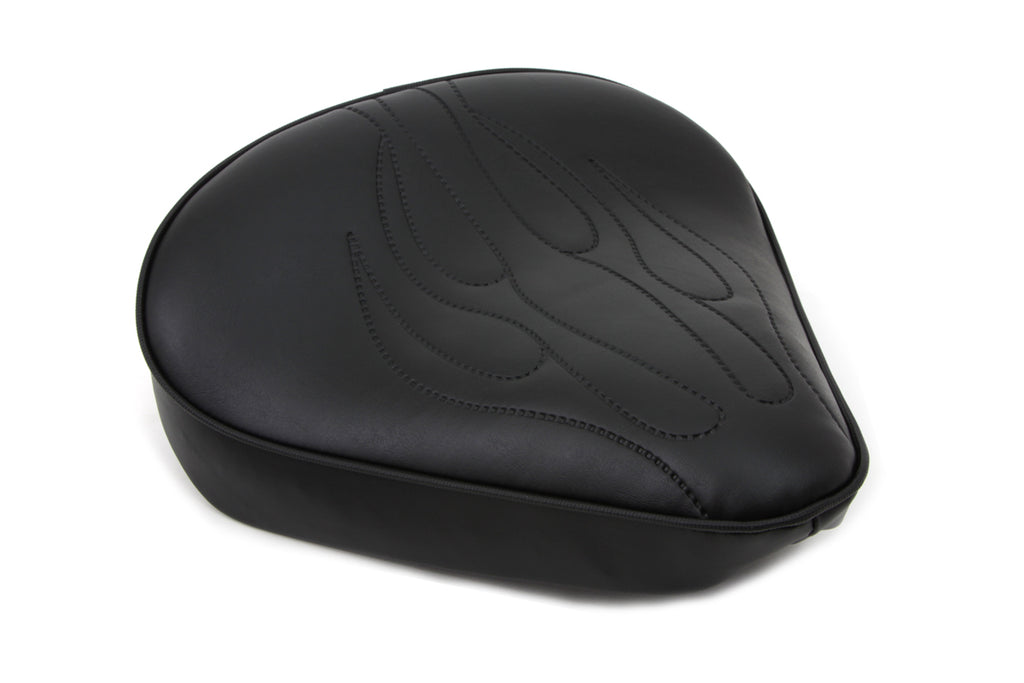 Black Solo Seat with Flame Stitch Large