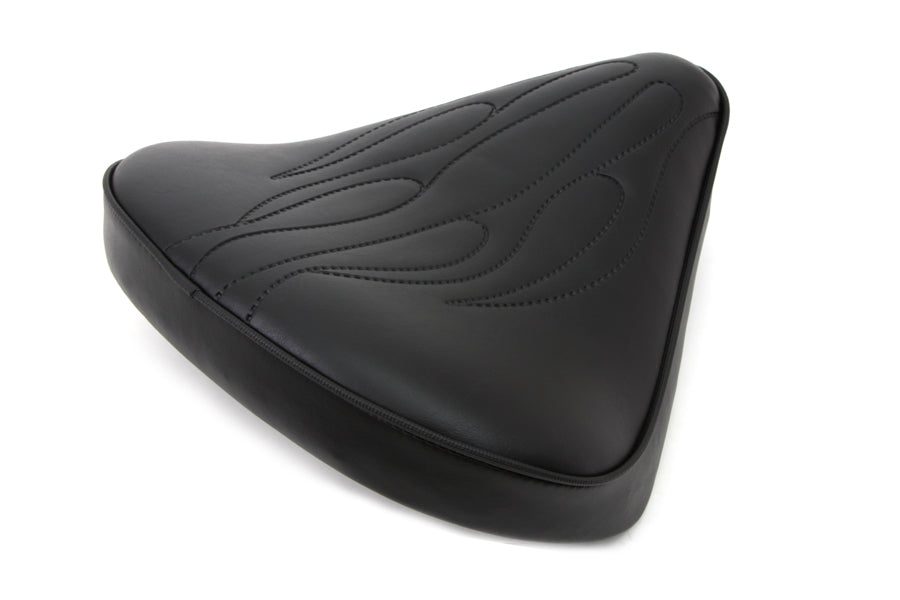 Black Solo Seat with Flame Stitch Large