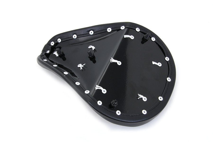Black Vinyl Solo Seat with Buttons