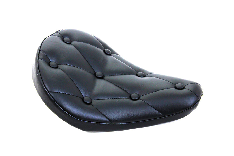 Black Vinyl Solo Seat with Buttons