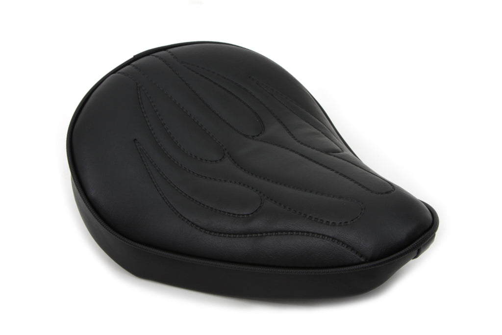 Black Solo Seat with Flame Stitch