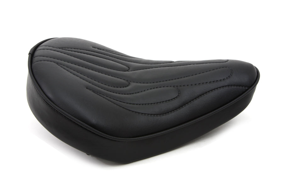 Black Solo Seat with Flame Stitch