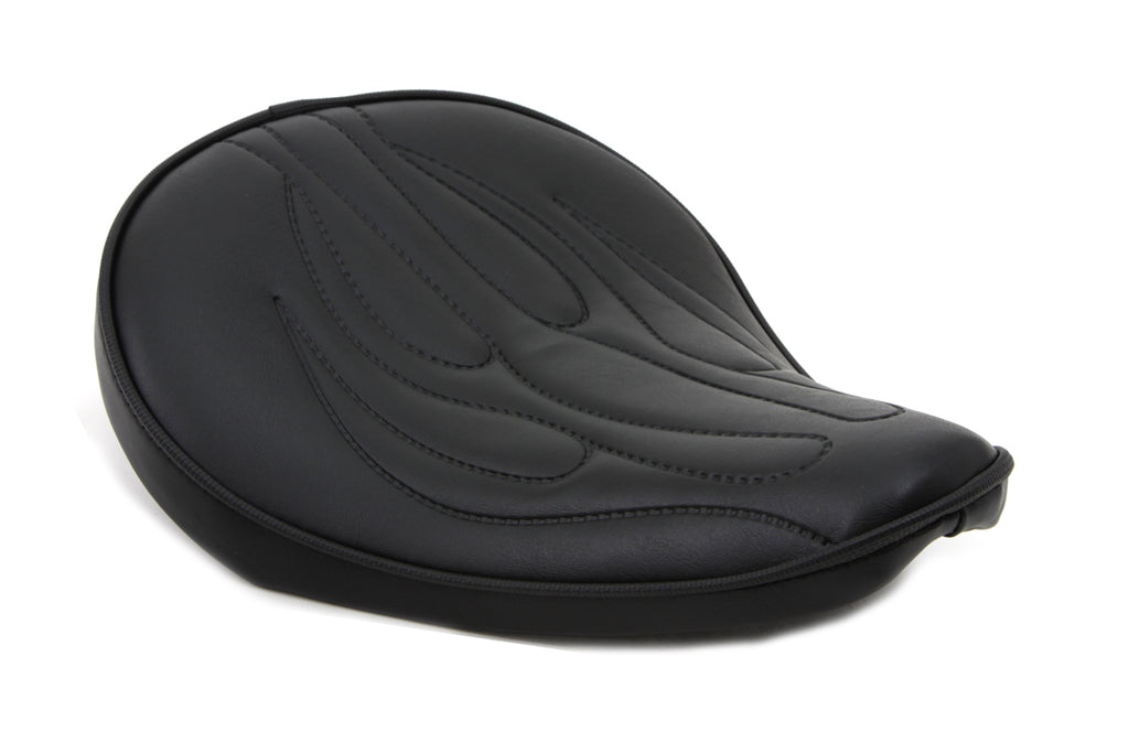 Black Solo Seat with Flame Stitch Small