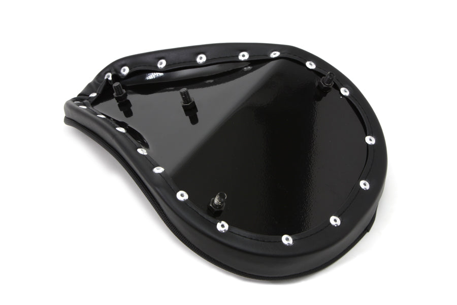 Black Solo Seat with Flame Stitch Small